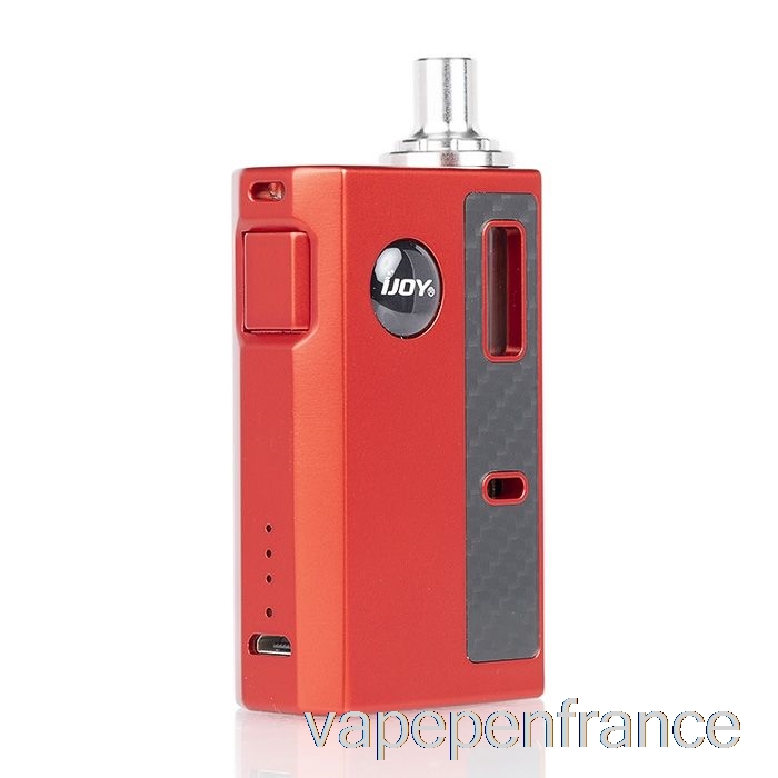 Ijoy Mercure 12w Aio Pod Système Stylo Vape Carbone Rouge